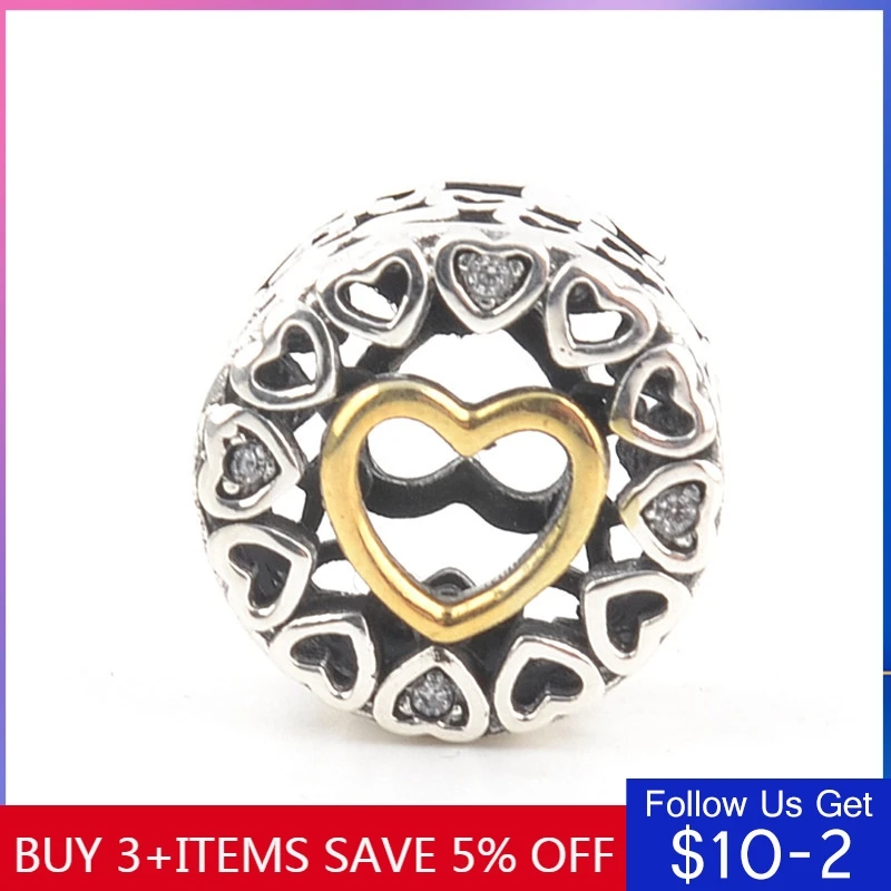 

CodeMonkey Лидер продаж Аутентичные 925 стерлингового серебра Ажурные Love Форма, Очаровательные бусы, соответствуют оригинальному браслету кулон ...