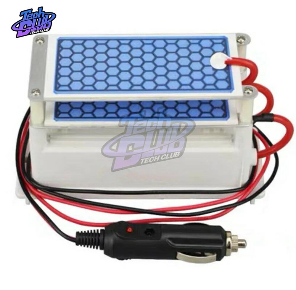 DC12V 10g автомобильный очиститель воздуха Керамический генератор озона двойной