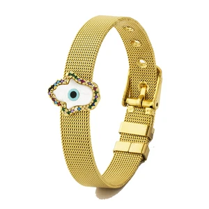Aibef Fashionable Lovely Cubic Zirconia Rhinestone Adjustable Stainless Steel Bracelet Watch Belt Ba