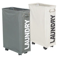large laundry basket bathroom dirty clothes basket fabric collapsible laundry hamper bag waterproof foldable storage with wheels