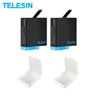 Аккумулятор TELESIN 1220 мАч литий-ионный перезаряжаемый с батарейным блоком для GoPro Hero 8 7 6 Hero 5 Black Аккумулятор аксессуары для экшн-камеры