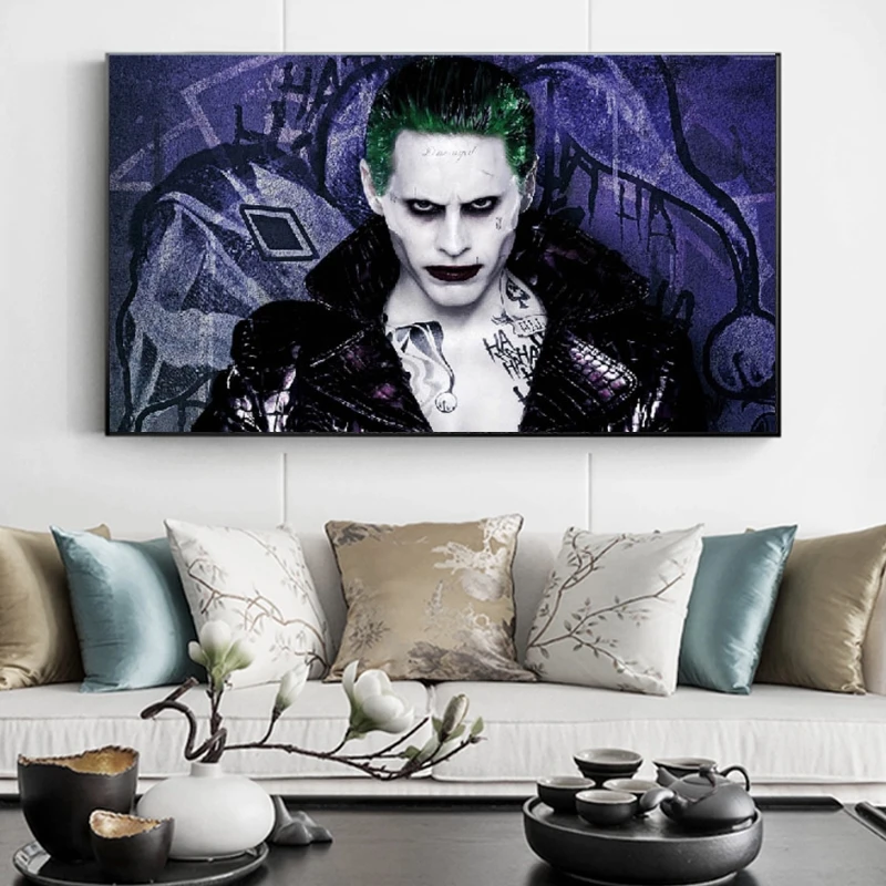 Современная Абстрактная Картина на холсте Джокер черное Искусство кино плакаты