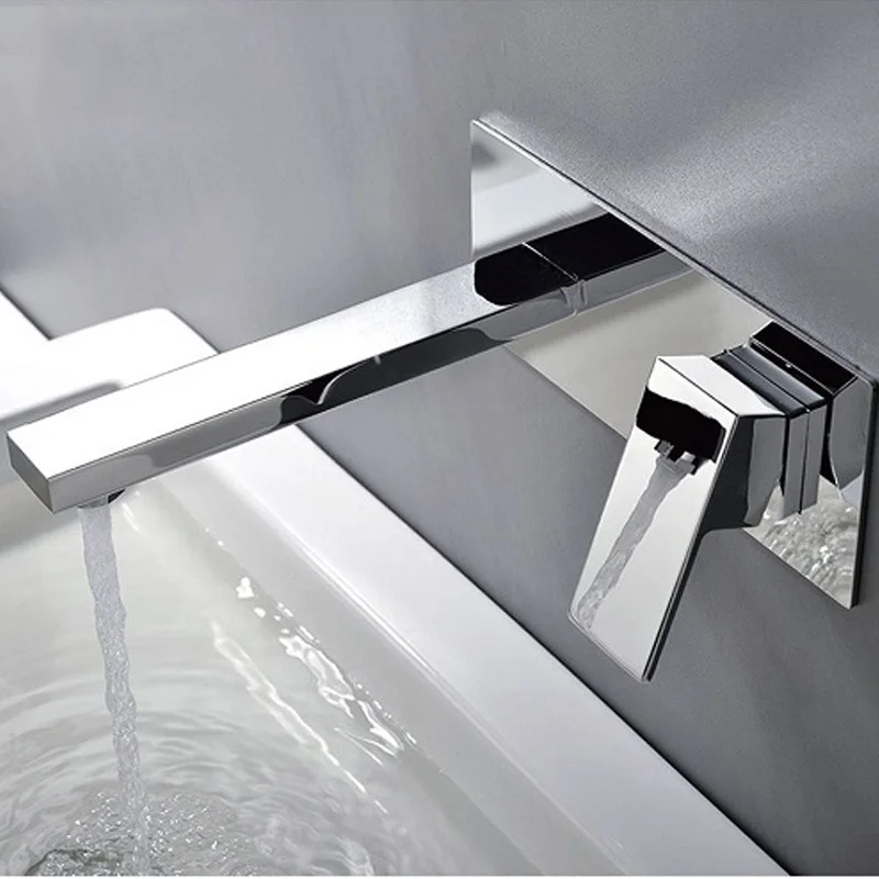 Матовый золотой черный хромированный кран для ванной комнаты раковины настенный