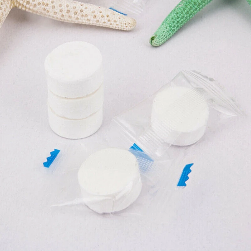 100 шт. одноразовые сжатые полотенца таблетки капсулы мочалка путешествия Кемпинг