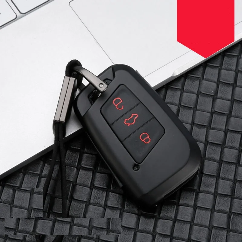 Чехол для автомобильного ключа с 3 кнопками из сплава и силикона чехол Volkswagen VW 2016