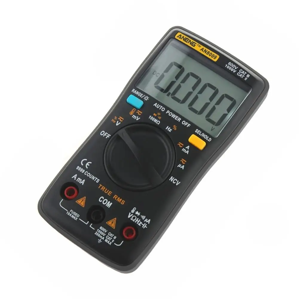 ANENG AN8009 цифровой клещи мультиметр Ручной RMS AC/DC сопротивление|Мультиметры| |