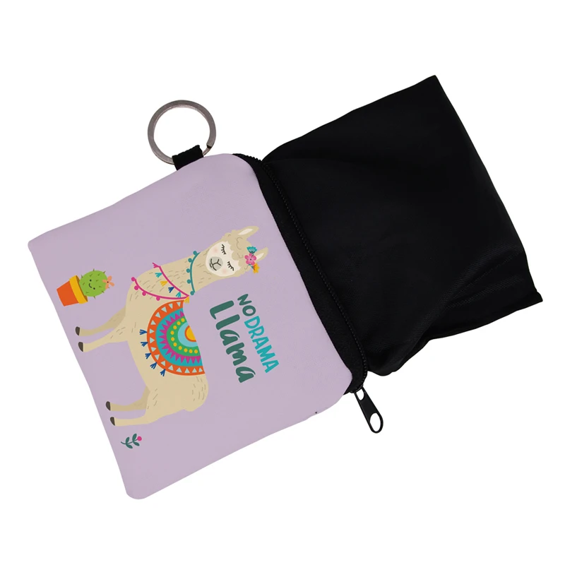 Jomtokoy Alpaca printing waterproof Purse Card Key Pouch Small Zipper Coin Holder Mini square wallet 3029 | Багаж и сумки