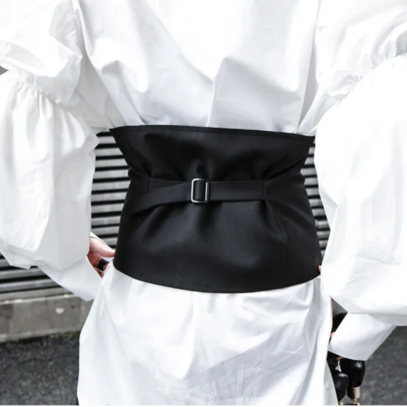 MEVGOHOT 2019 Autumn Winter Woman Black Adjustable Waist Vest Buttons Up Slim Fashion Suit Female HD3103 |