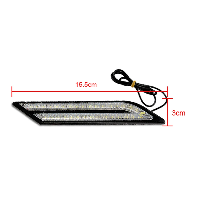 2 шт. автомобильный Стайлинг DRL светодиодные дневные ходовые огни тормоз и