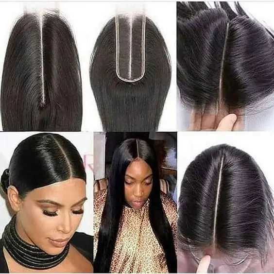 Прямые пучки волос с закрытием бразильские плетение человеческие 2x6 не Remy