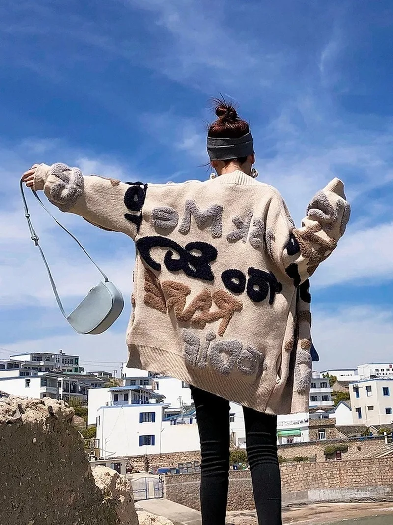 Женская куртка с буквенным принтом Zogaa повседневная хлопковая в Корейском стиле