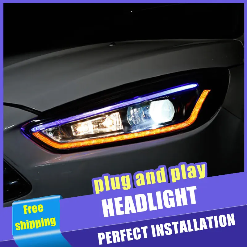 Автомобильные светодиодсветодиодный фары для Ford Focus 2015-2018 фокусировочной