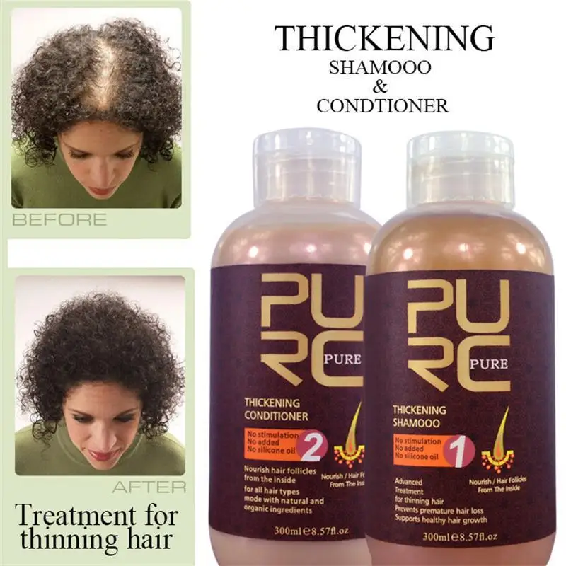 

PURC Hair Shampoo Conditioner Hair Regrowth Treatment Thinning Hair Thick Hairs Prevent Baldness Men Women Hair Care 300ml Each