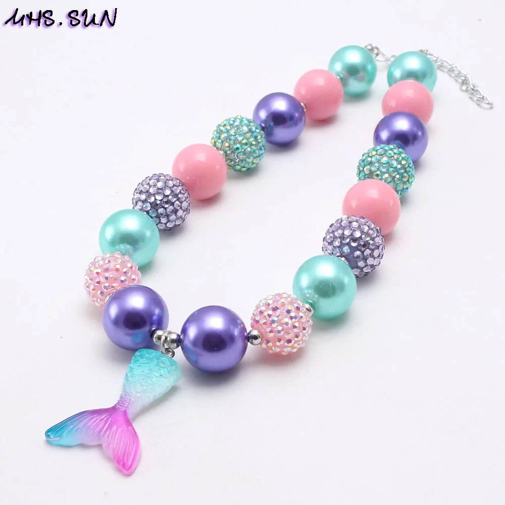MHS. SUN Милая подвеска в виде хвоста русалки для девочек массивное ожерелье с