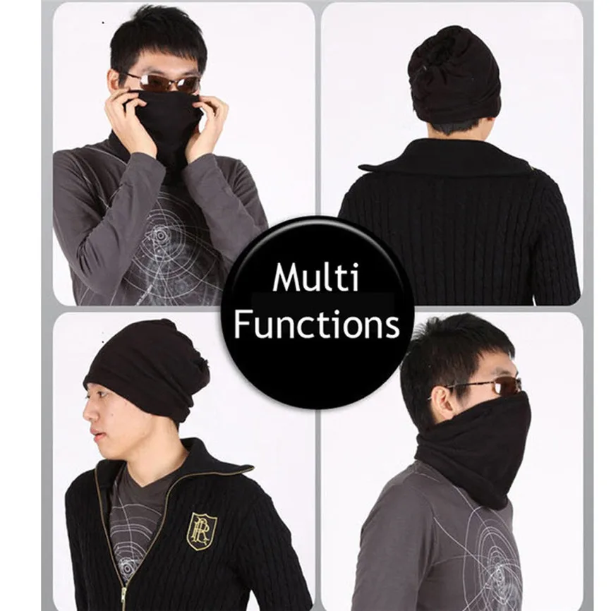 Унисекс шарфы 3в1 зимний флисовый теплый шарф для Шеи Шапка женщин и мужчин Теплая