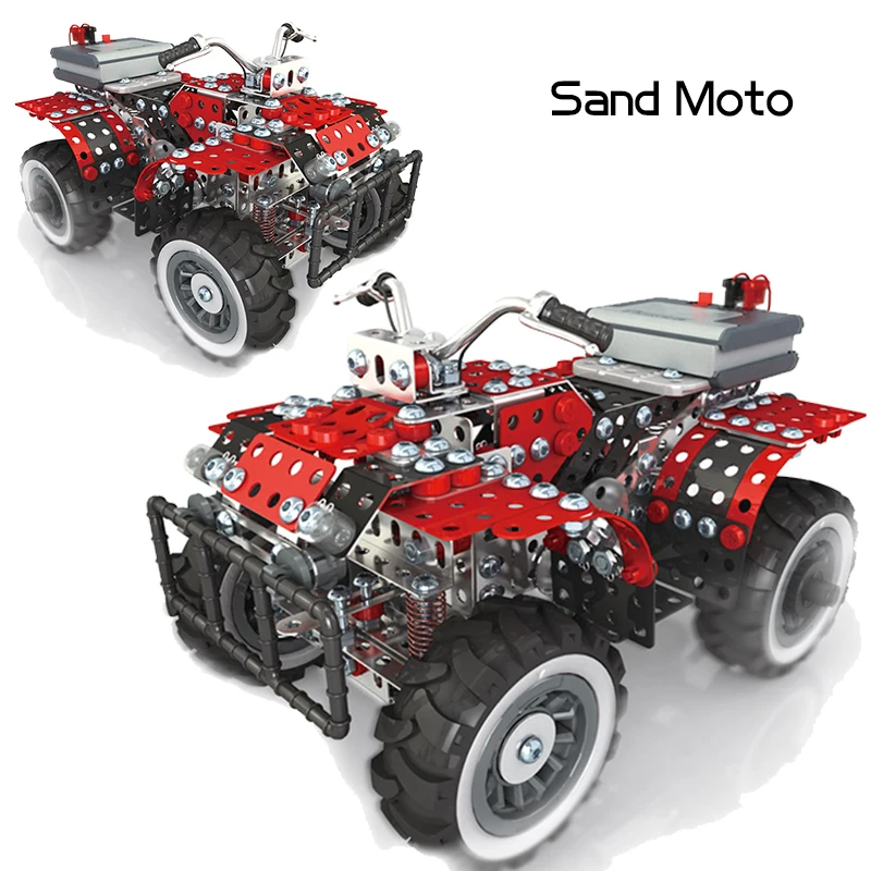 Ретро Мотоцикл Интеллектуальный Конструктор Детские Игрушки Набор 3D Модель Комплект Здания Обучающие Игрушки