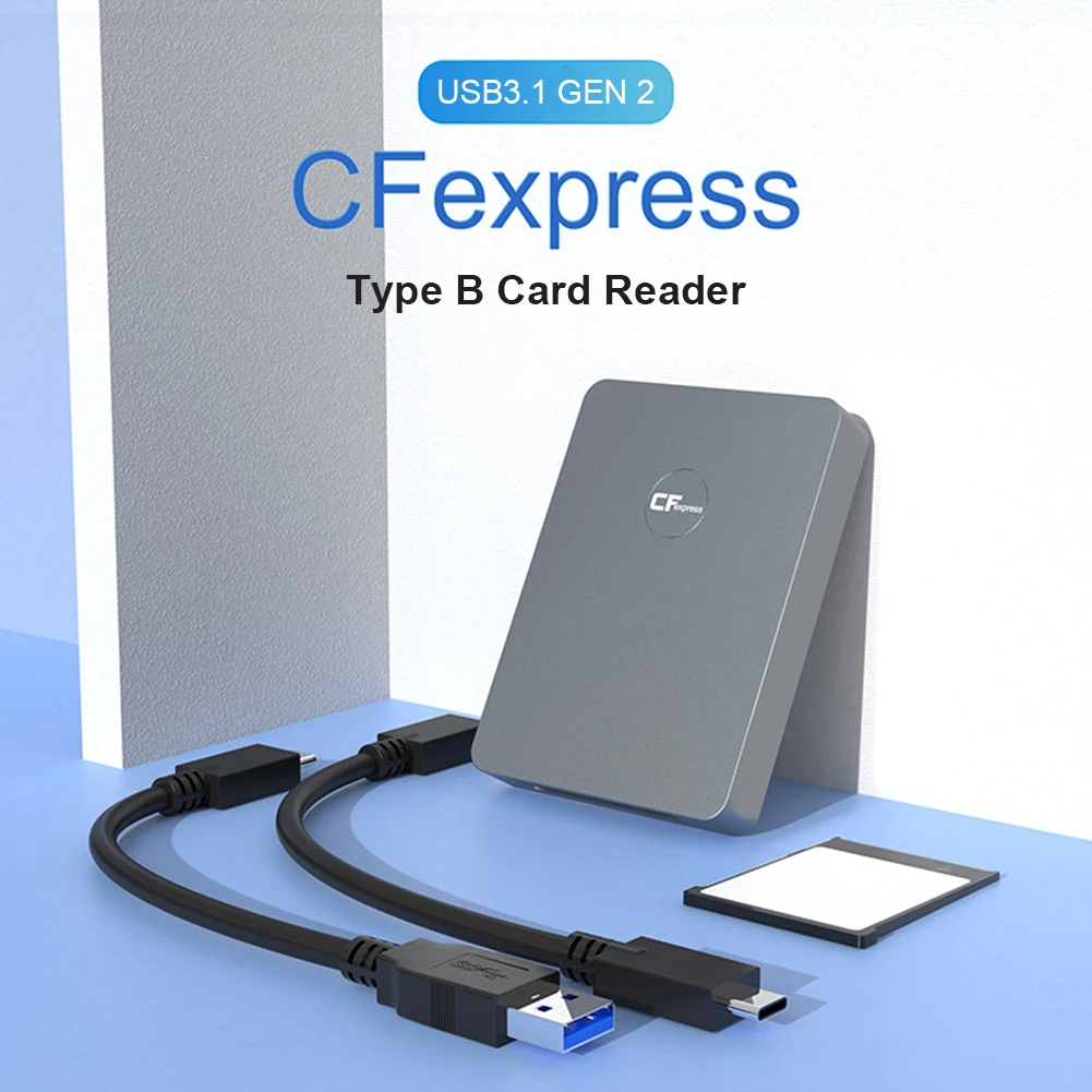 

Rocketek CR316 USB3.1 Gen 2 10 Гбит/с CFexpress Type B считыватель портативный алюминиевый сплав Type C адаптер для карты памяти