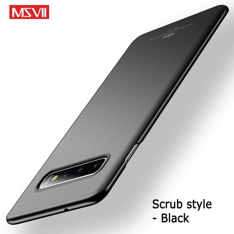 S10 Plus чехол Msvii матовый чехол для samsung Galaxy S10 Plus S9 чехол S10 E Lite PC чехол для samsung S10 S9 S8 Plus S10E чехол s - Цвет: Scrub Black