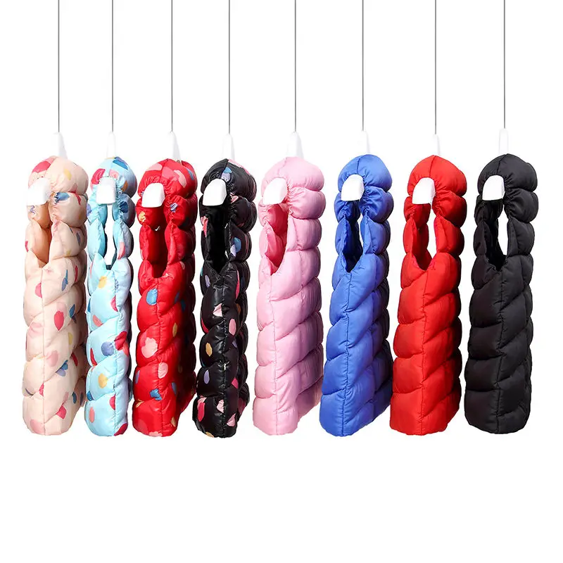 Жилет детский зимний в горошек ярких цветов на возраст от 18 месяцев до 7 лет