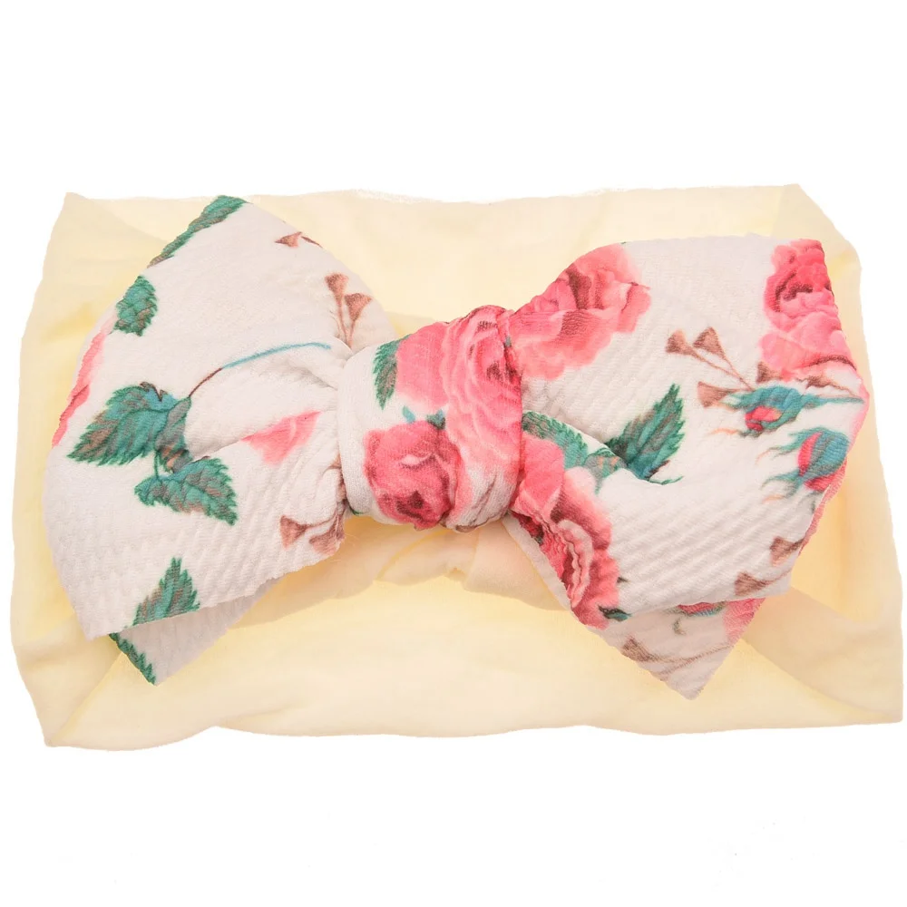 1 шт. тканевый бант с нейлоновые оголовья милые для волос маленькой девочки