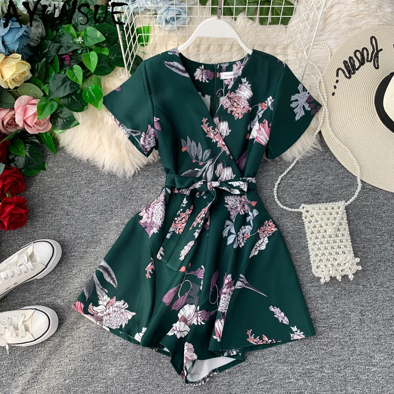 AYUNSUE костюм пляжного типа с цветочным принтом женские летние пикантные туфли на