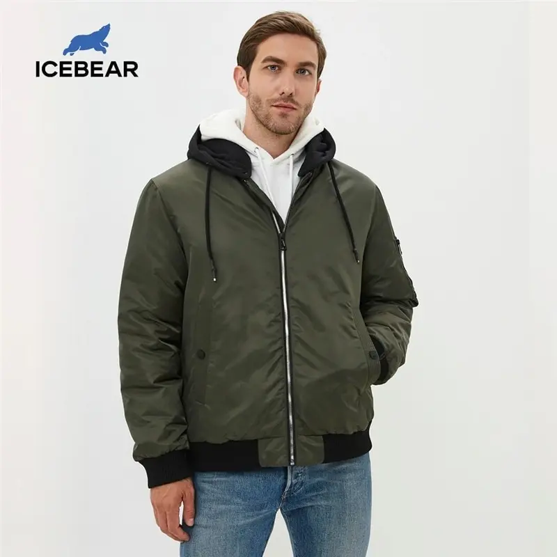 ICEbear 2020 зима мужская куртка повседневная с капюшоном новая мода хлопок пальто