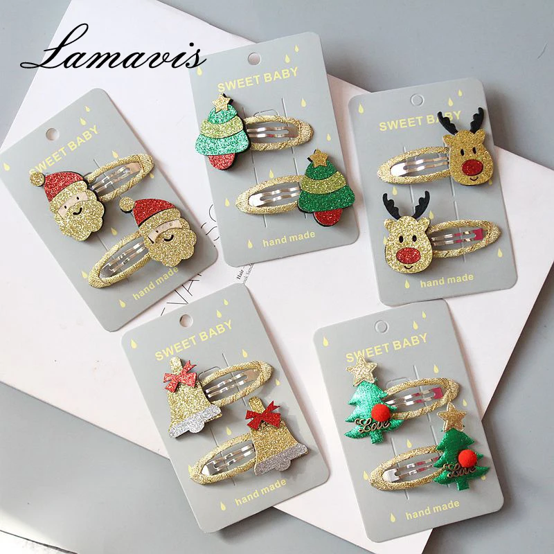 

Christmas Gifts Children'S Hair Accessories Holiday Gifts Princess Christmas BB Clip Set Girl Gifts Hair Accessories Side Clip