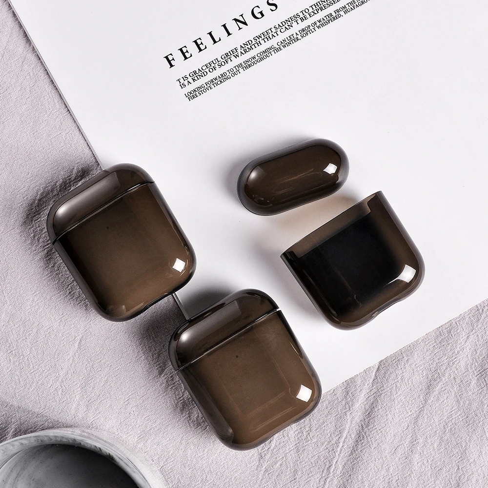 Черный чехол для наушников AirPods роскошный силиконовый 2 1 беспроводной Bluetooth Airpods