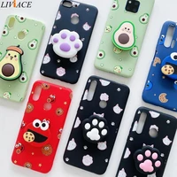 3d cute cartoon phone holder case for huawei p40 lite p30 lite p20 lite nova 3e 4e anime silicone stand cover p20 pro p30 pro