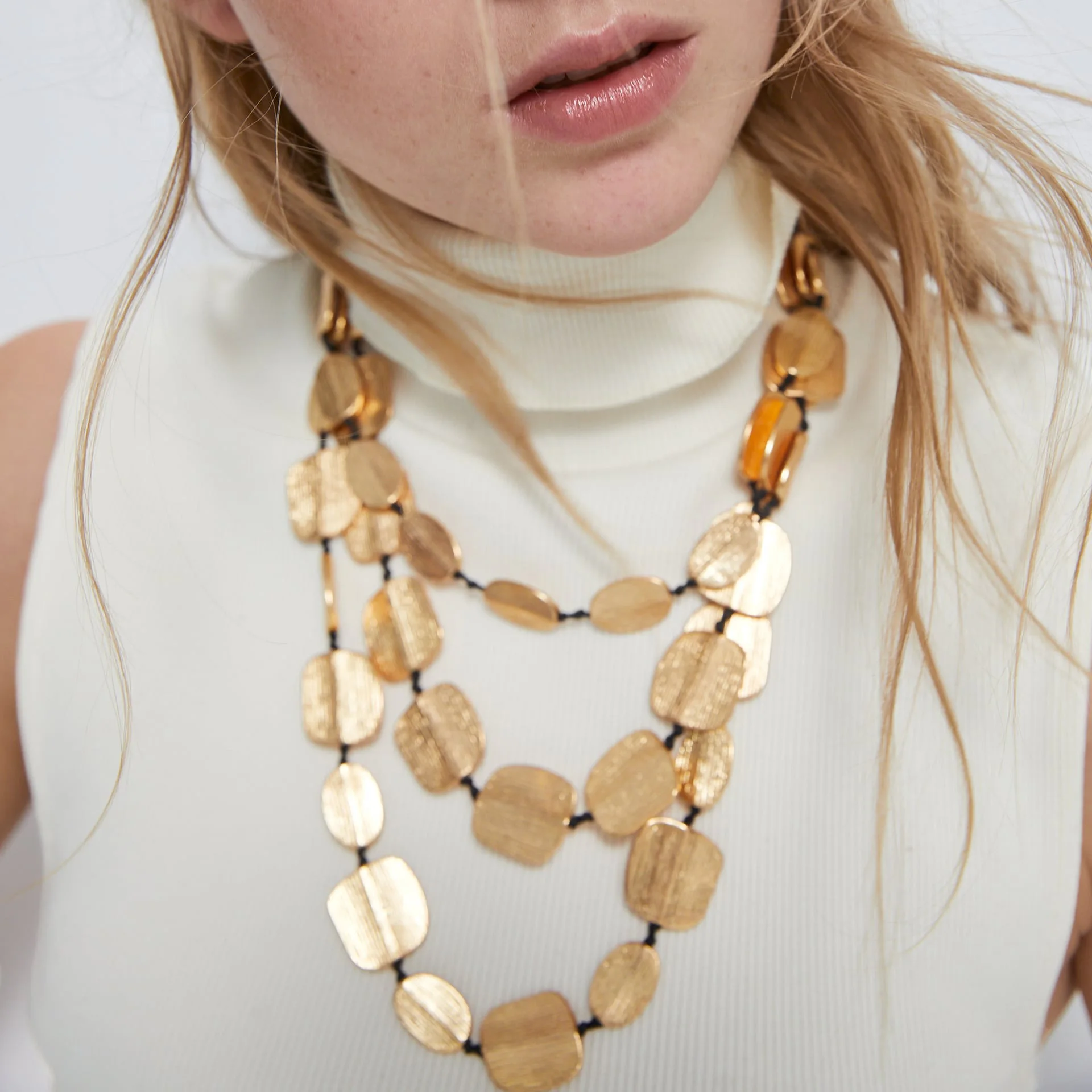 Новое летнее ожерелье ручной работы в стиле бохо с веревочкой и камнем пэчворк 2020