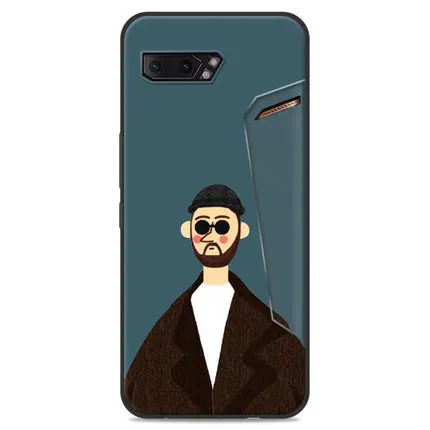 A14 ТПУ чехол для телефона Asus ROG Phone 2 окрашенные Мультяшные Чехлы ZS660KL задняя крышка для Asus ROG Phone II PhoneII бампер чехол - Цвет: A14