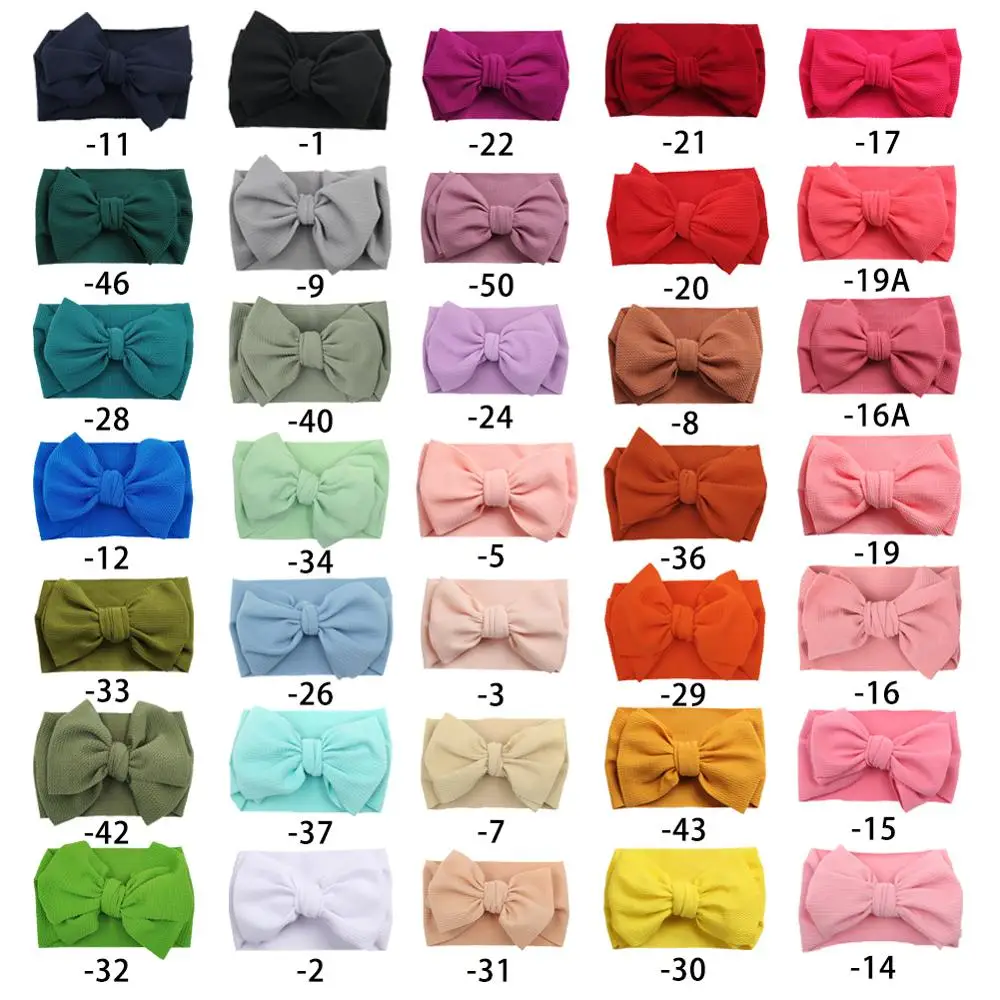 Big Bow Turban Baby Girl Headbands Newborn Headwrap Elastic Toddles Hairband Kids Headband For Hair Accessories | Детская одежда и