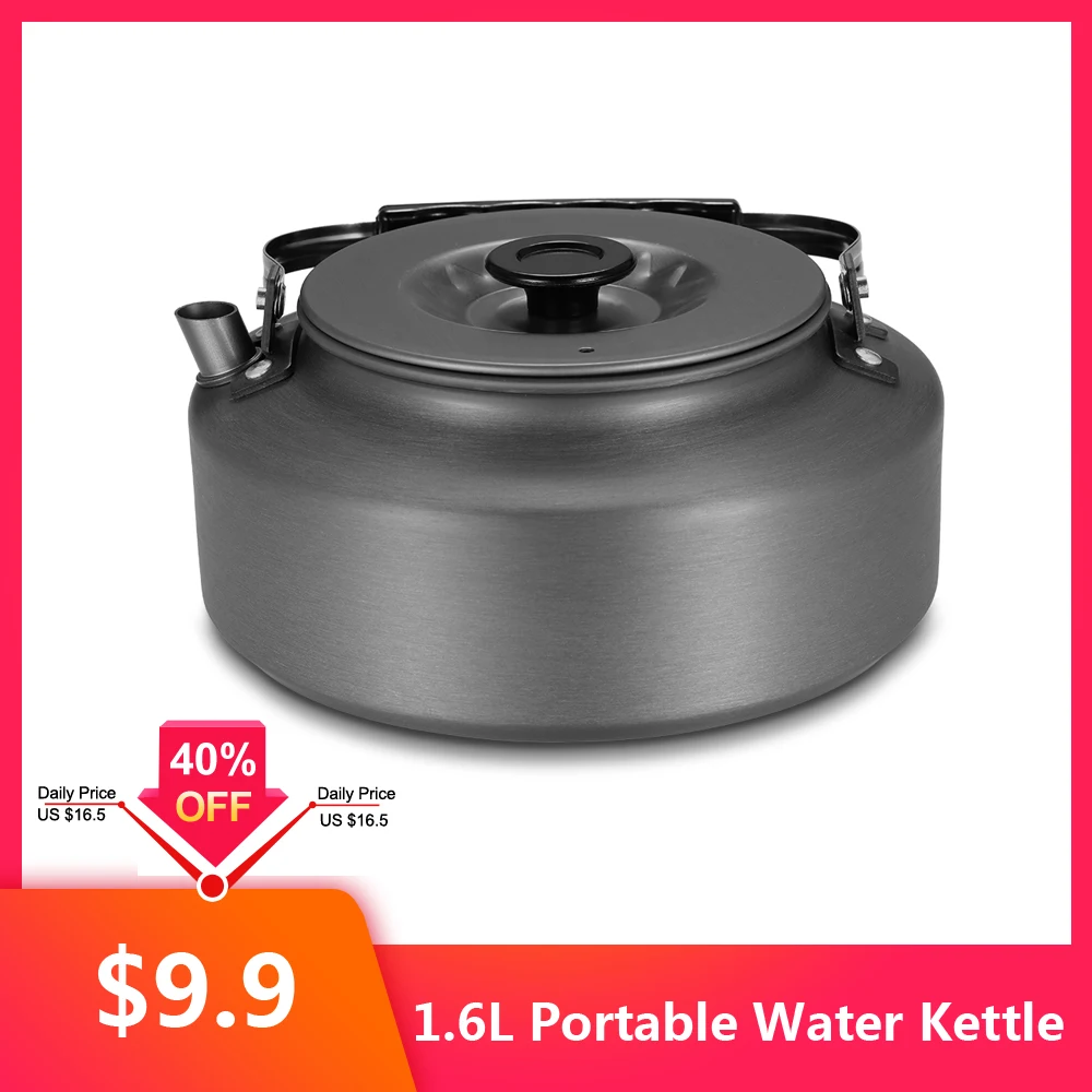 1.6л портативный чайник для воды кофейник домашний со свистком из алюминиевого