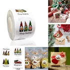 500 шт. рождественские наклейки с животными, снеговиками, деревьями, декоративные наклейки, Упаковочная Подарочная коробка, этикетка, рождественские бирки