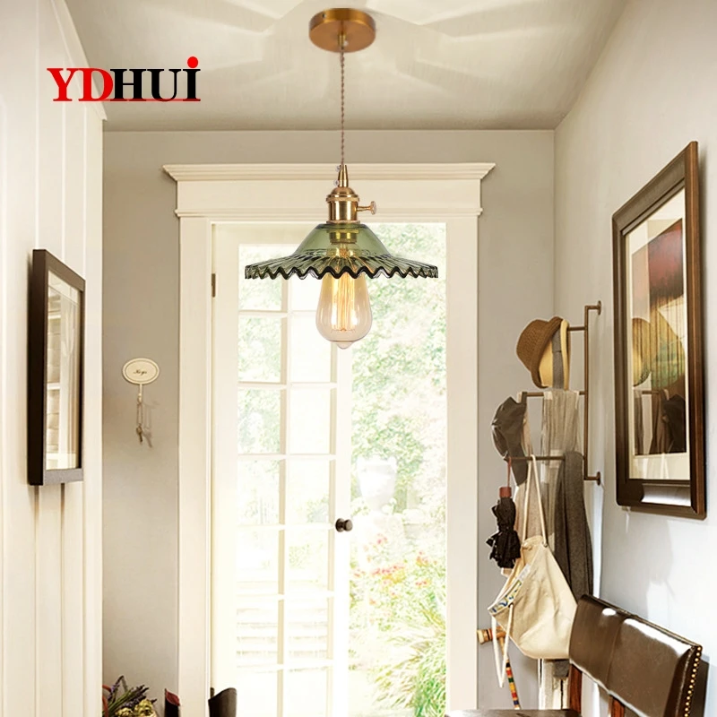 Современная люстра в скандинавском стиле цветная стеклянная светодиодная