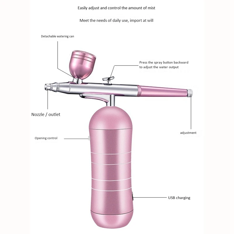 

USB Charging Mini Air Compressor Kit Air-Brush Paint Airbrush for Nail Art Design Tattoo Craft Cake Nail Tool Set