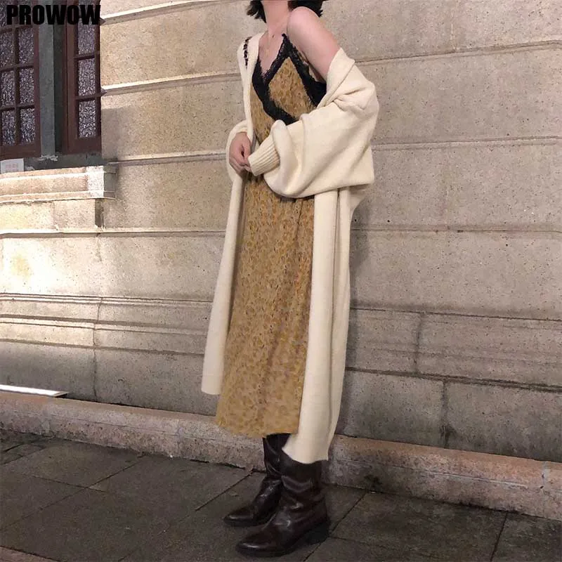 

One-Piece Korean Female Cardigan And Sweater Vintage Loose French Knitted Sweater Jacket 2020 Fashion New Women Long Sleeve Coat