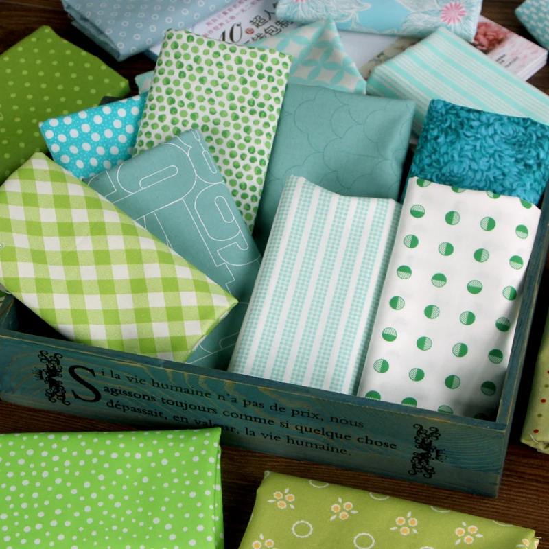 110 см x 45 свежая синяя и зеленая серия импортная Лоскутная карта хлопчатобумажная