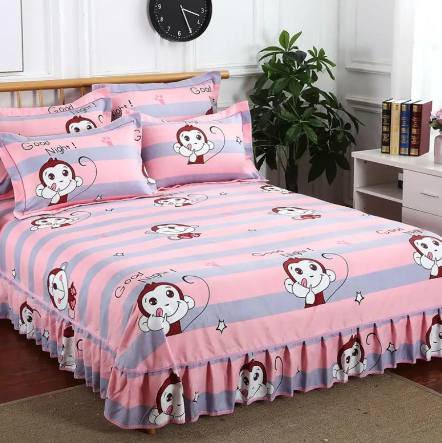 

Quality Skin-friendly Material Textile Bedding Household Mattress Dust Cover Bedspread Bedroom Bed Sheets With Pillowcase