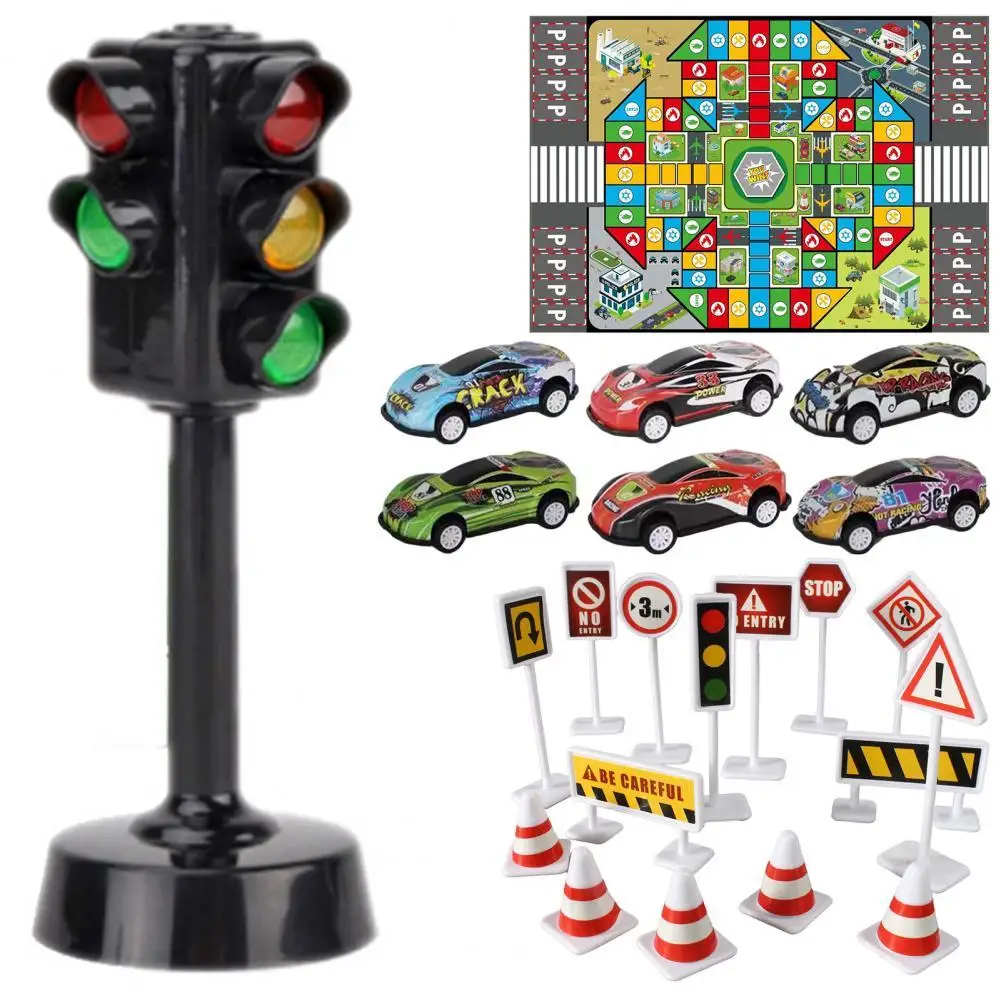 23 шт./компл. детская мини модель автомобиля из сплава игровой коврик для