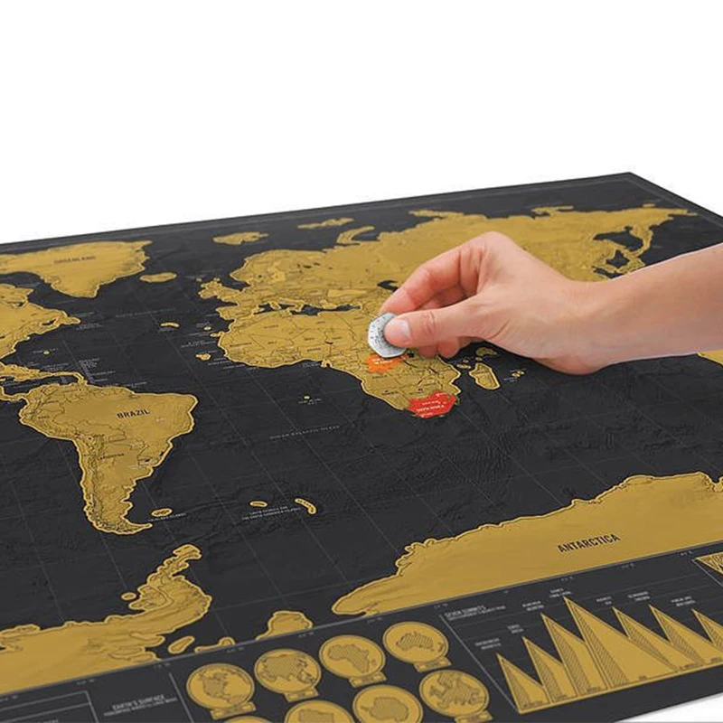 Скретч-карта мира роскошные стираемые карты Дорожная карта царапина для 82 5x59 4 см