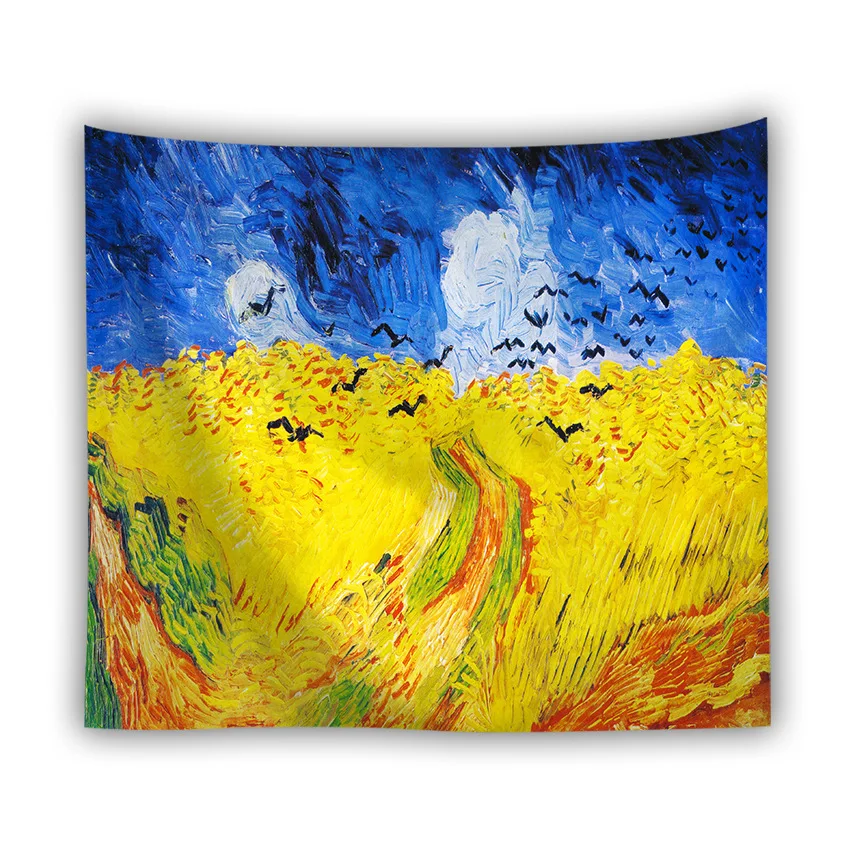 Картина маслом городской пейзаж гобелен настенный декоративный фон для