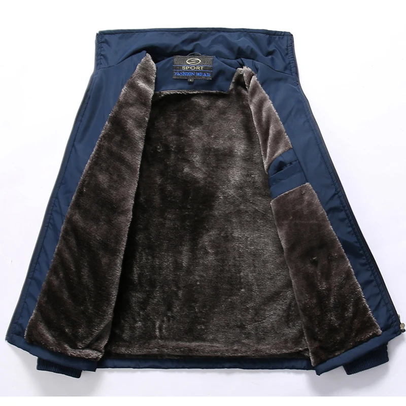 Новый мужской комплект зимняя плотная Теплая мужская спортивная одежда из 2