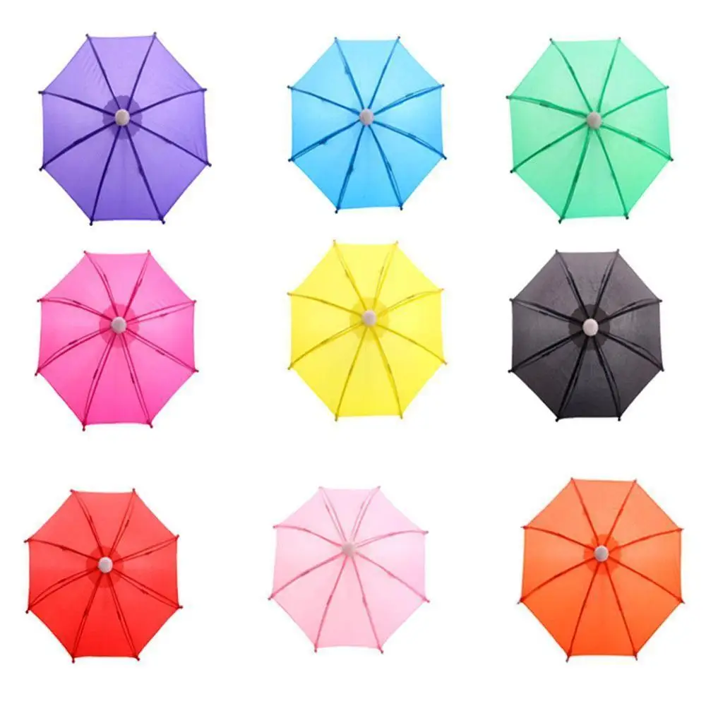 Colorful Mini Umbrella Rain Gear 8 Inch Doll Accessories Toy Kids Doll Baby Girl Dropshipping Photography Props Accessories L0S8