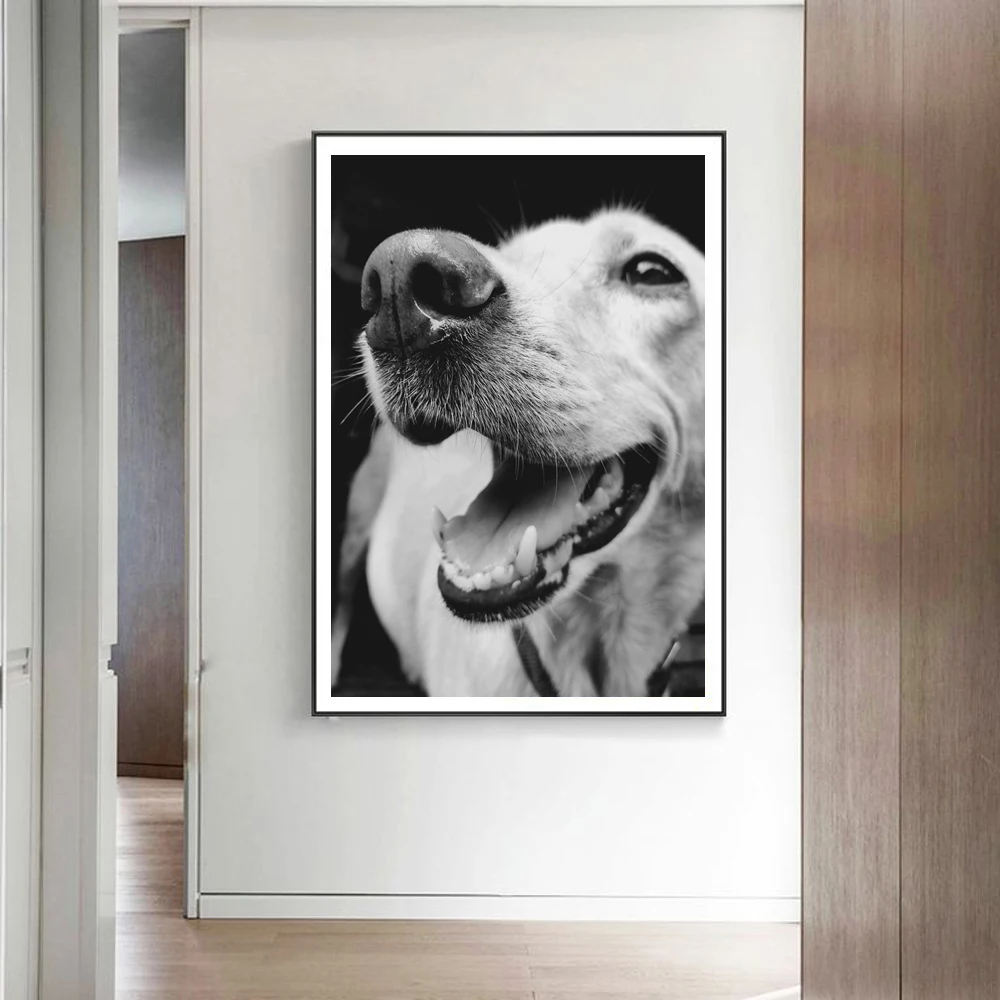 

Animal oil painting cute pet dog cartoon art canvas painting office living room corridor home decoration mural