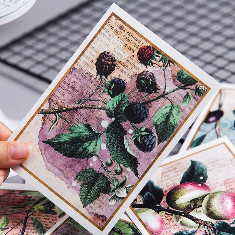 Винтажное растение гранат груша Ремесло Бумажный Декор на стену DIY милые