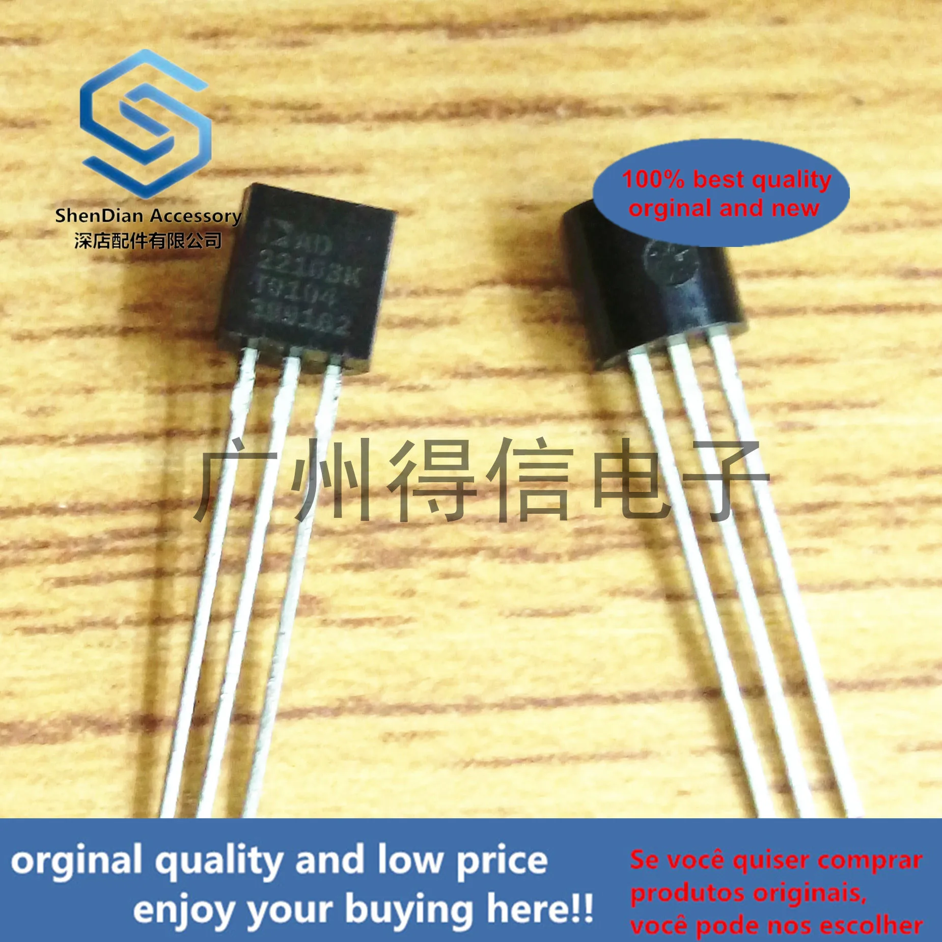 

10pcs 100% orginal new AD22103K AD22103 TO-92 3.3 V Supply, Voltage Output Temperature Sensor with Signal Conditioningreal photo