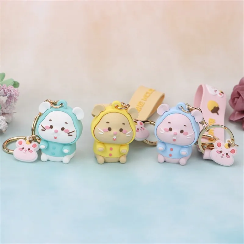 

Cartoon Mouse Car Keychain Pendant Lovely Girly Heart Student Backpack Exquisite Hanging Ornaments Wallet Decoration Supplies