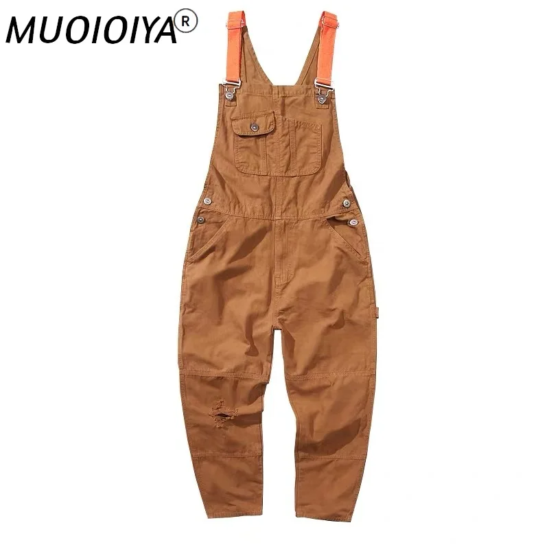 

Jumpsuit For Men Bib Overalls Suspenders Men's Multi-Pockets Loose Casual Strap Cargo Pants Fashion Brand Vintage Male Clothes
