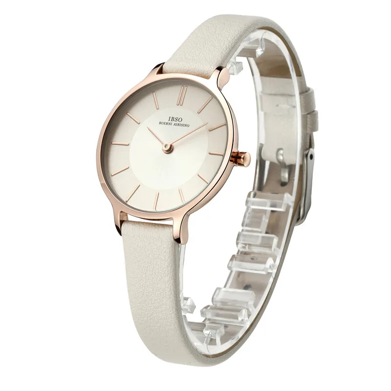 Часы наручные IBSO женские ультратонкие брендовые Кварцевые водонепроницаемые